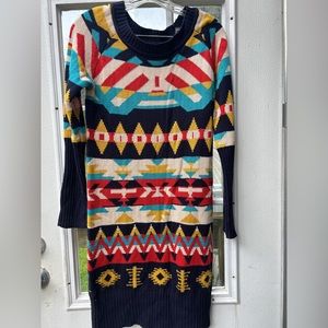 Jessica Simpson Aztec print sweater dress